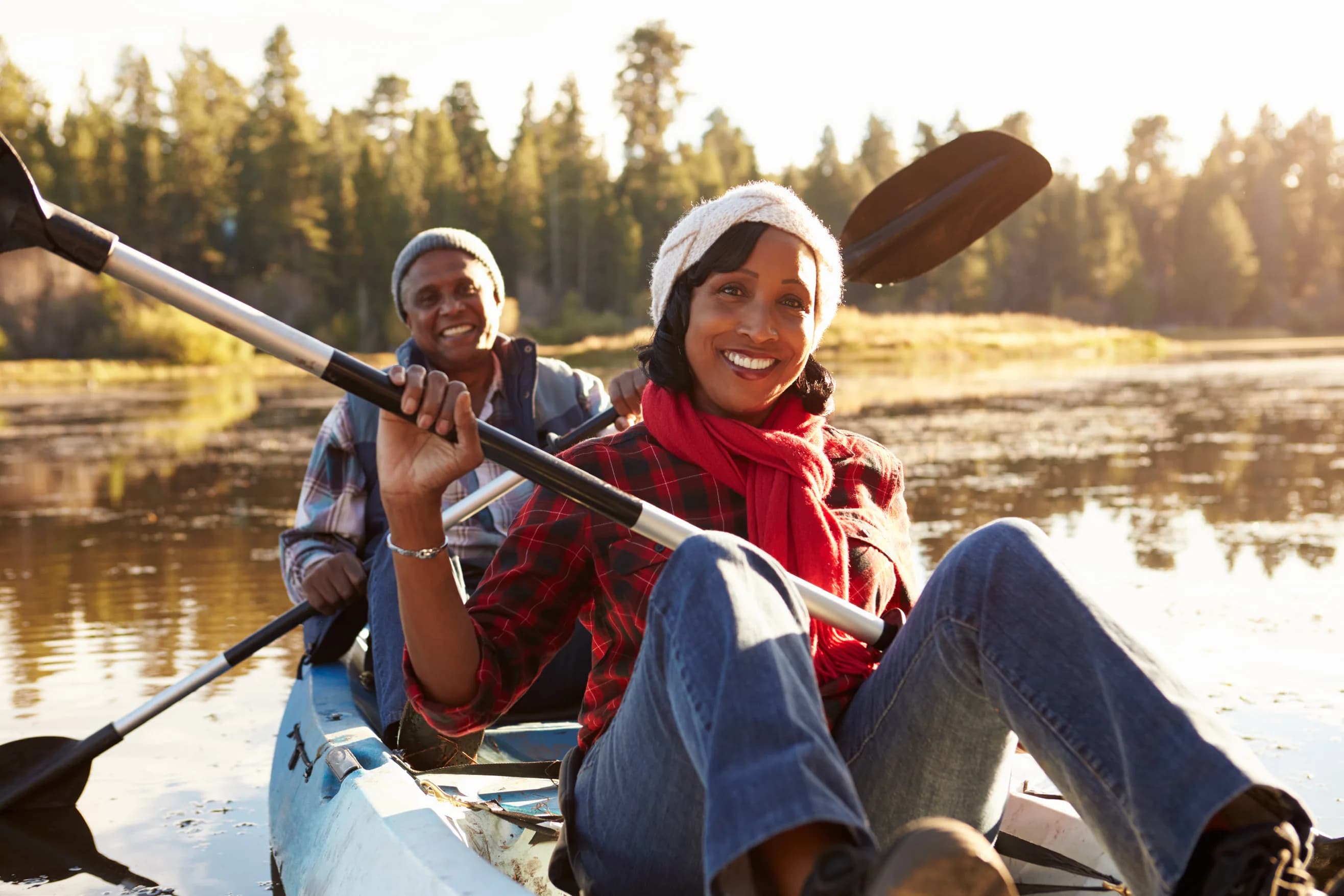 Active adult kayaking as an example of the function patients may hope to regain
